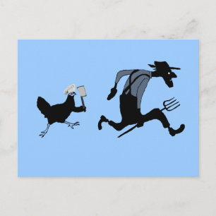 Carte Postale Dessin de poulet