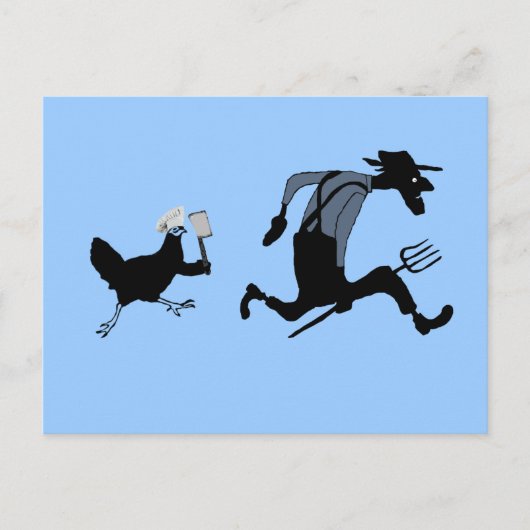 Carte Postale Dessin de poulet (Devant)