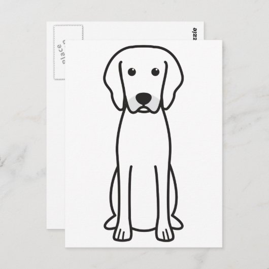 Carte Postale Dessin de Rhodesian Ridgeback Chien (Devant / Derrière)