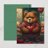 Carte Postale Dessin de Saint Valentin (Devant / Derrière)