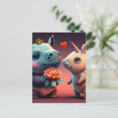 Carte Postale Dessin de Saint Valentin sur mesure (Debout devant)