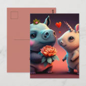 Carte Postale Dessin de Saint Valentin sur mesure (Devant / Derrière)