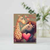 Carte Postale Dessin de Saint Valentin sur mesure (Debout devant)