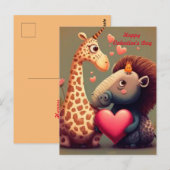 Carte Postale Dessin de Saint Valentin sur mesure (Devant / Derrière)