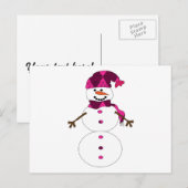 Carte Postale Dessin de Snowman (Devant / Derrière)