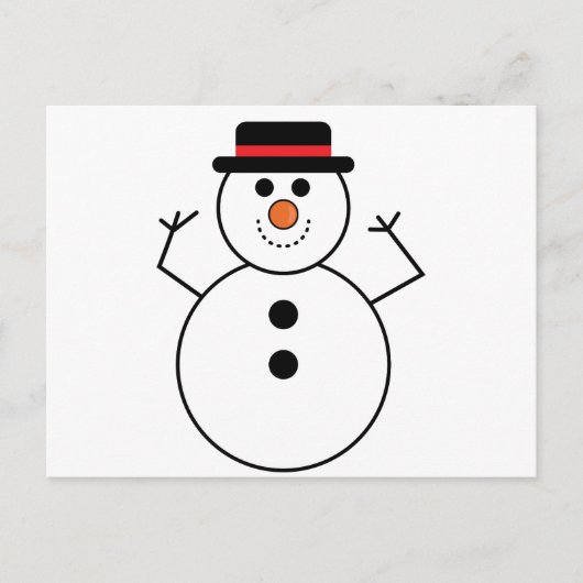 Carte Postale Dessin de Snowman (Devant)