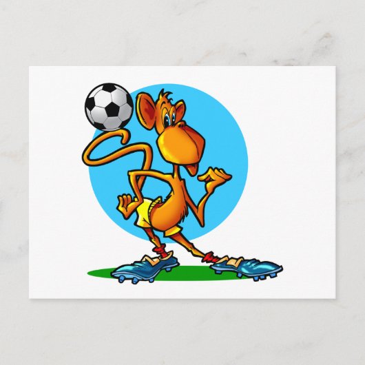 Carte Postale Dessin de soccer singe (Devant)