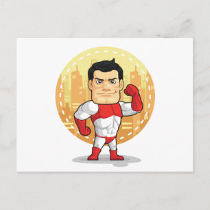 Carte Postale Dessin de Superhero