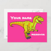 Carte Postale Dessin de T-Rex (Devant / Derrière)