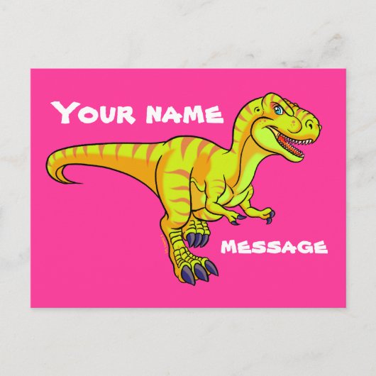 Carte Postale Dessin de T-Rex (Devant)