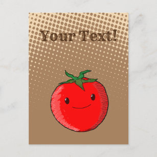 Carte Postale Dessin De Tomate De Carton Cute Avec Gradient De S