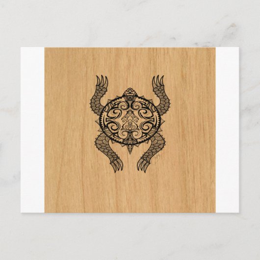 Carte Postale Dessin de tortue (Devant)