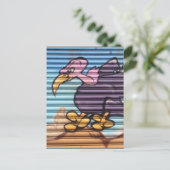 Carte Postale dessin de vautour (Debout devant)