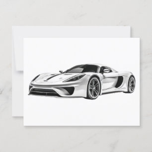 Carte Postale Dessin de voiture II