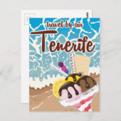 Carte Postale Dessin de voyage sur la crème glacée de Tenerife (Devant / Derrière)