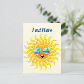 Carte Postale Dessin d'été avec lunettes de soleil (Debout devant)