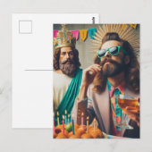 Carte Postale Dessin drôle d'art généré par l'IA Joyeux Annivers (Devant / Derrière)