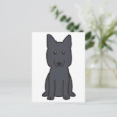 Carte Postale Dessin du chien berger allemand (Debout devant)