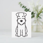 Carte Postale Dessin du chien de Terrier Fox Wire (Debout devant)