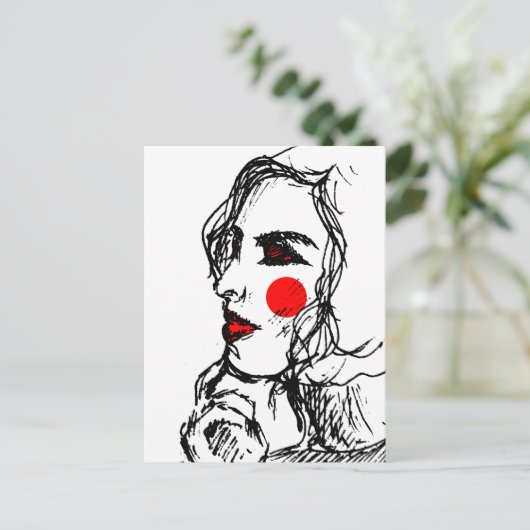 Carte Postale Dessin du modèle mode (Debout devant)
