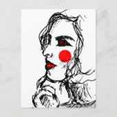 Carte Postale Dessin du modèle mode (Devant)