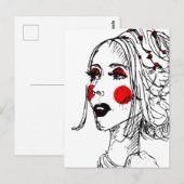 Carte Postale Dessin du modèle mode (Devant / Derrière)