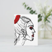 Carte Postale Dessin du modèle mode (Debout devant)