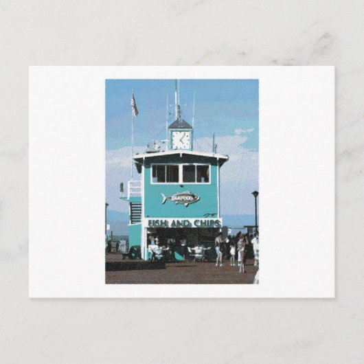 Carte Postale Dessin du restaurant Fish & Chips (Devant)