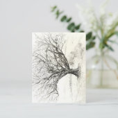 Carte Postale Dessin du stylet et de l'arbre d'encre (Debout devant)