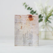 Carte Postale Dessin d'une Urne et figure avec des notes (Debout devant)