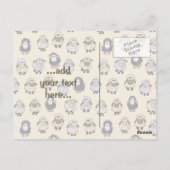 Carte Postale Dessin en mouton beige (Dos)