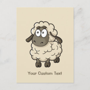 Carte Postale Dessin en mouton beige