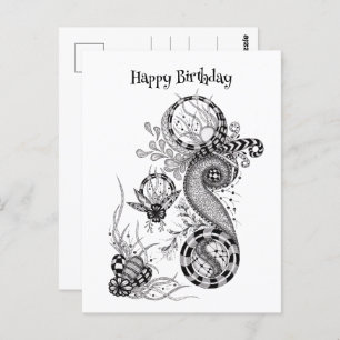 Carte Postale Dessin Floral
