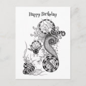 Carte Postale Dessin floral Tangle - (Devant)