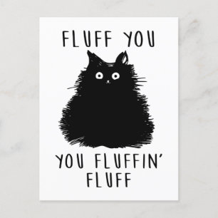 Carte Postale Dessin Fluit You Black Cat
