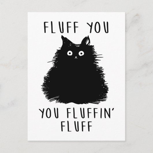 Carte Postale Dessin Fluit You Black Cat (Devant)