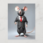 Carte Postale dessin humoristique de souris (Devant)