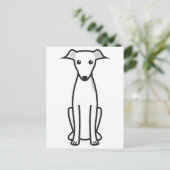 Carte Postale Dessin italien Greyhound Dog (Debout devant)