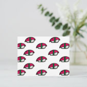 Carte Postale Dessin Kawaii Sushi, Riz de Poisson et Algues (Debout devant)