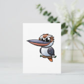 Carte Postale Dessin Kookaburra (Debout devant)