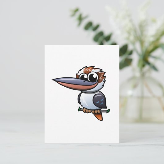 Carte Postale Dessin Kookaburra (Debout devant)
