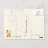 Carte Postale Dessin - lecture féminine (Dos)