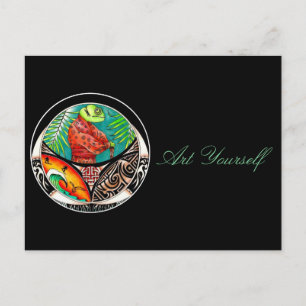 Carte Postale Dessin Lizard Kung Fu
