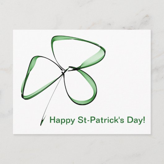 Carte Postale dessin mignon petit trefle (Devant)