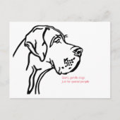 Carte Postale dessin minimal Great Dane (Devant)