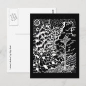 Carte postale Dessin Nature Noir & Blanc (Devant / Derrière)