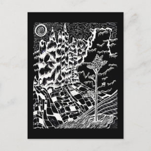 Carte postale Dessin Nature Noir & Blanc