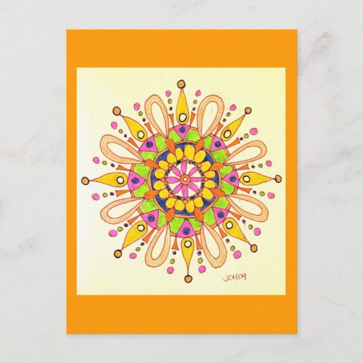 Carte Postale Dessin original Mandala (Devant)
