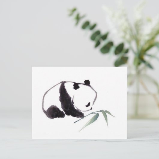 Carte Postale Dessin panda (Debout devant)