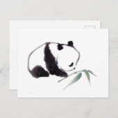 Carte Postale Dessin panda (Devant / Derrière)